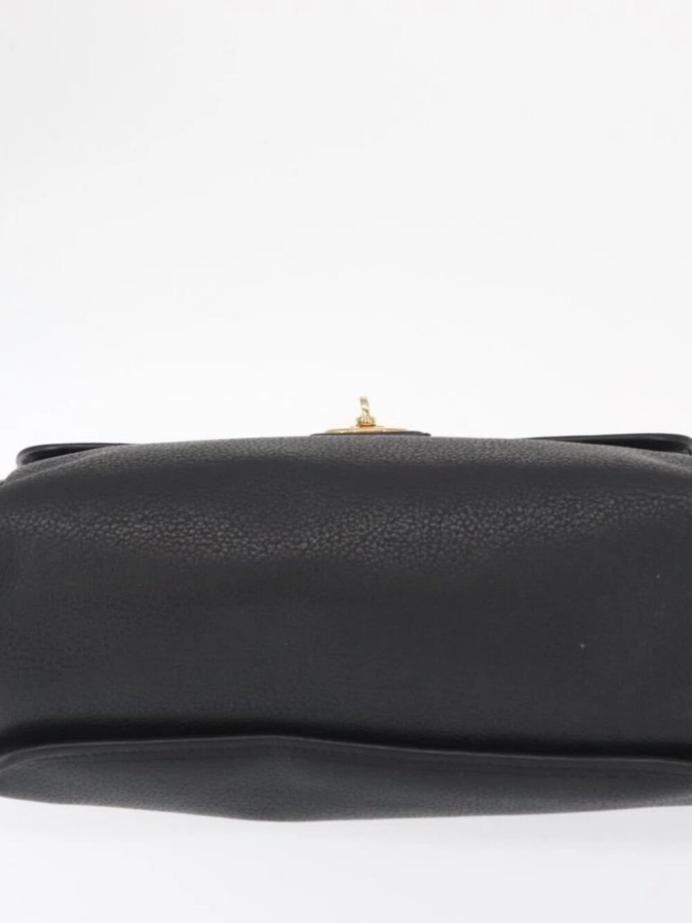 GUCCI Hand Bag Leather Gold Black Auth - Picture 6 of 16